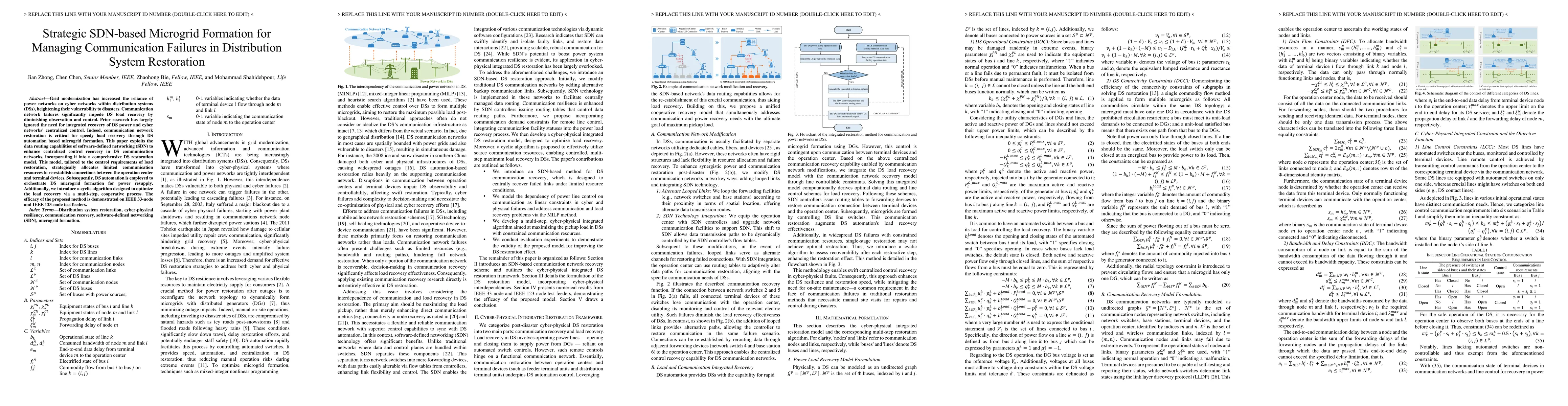 Thumbnail for Strategic SDN-based Microgrid Formation for Managing Communication
  Failures in Distribution System Restoration