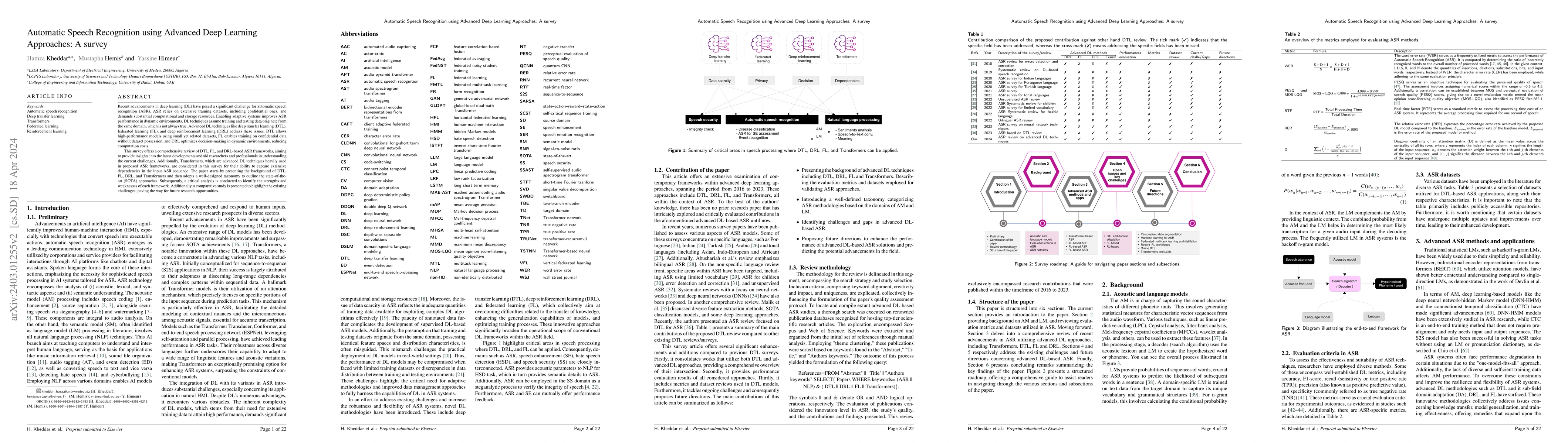 Thumbnail for Automatic Speech Recognition using Advanced Deep Learning Approaches: A
  survey