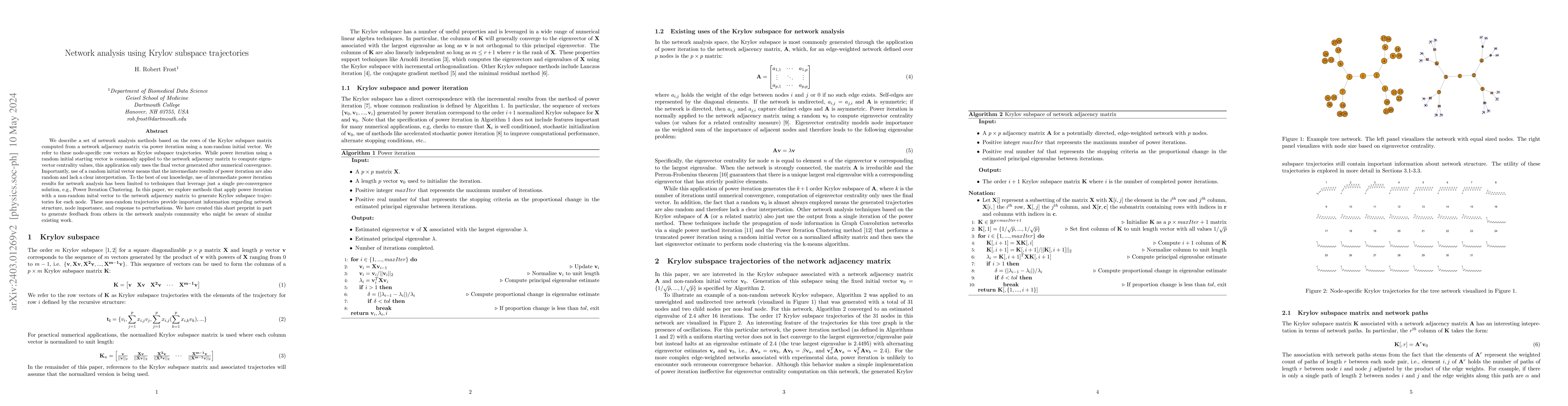 Thumbnail for Network analysis using Krylov subspace trajectories