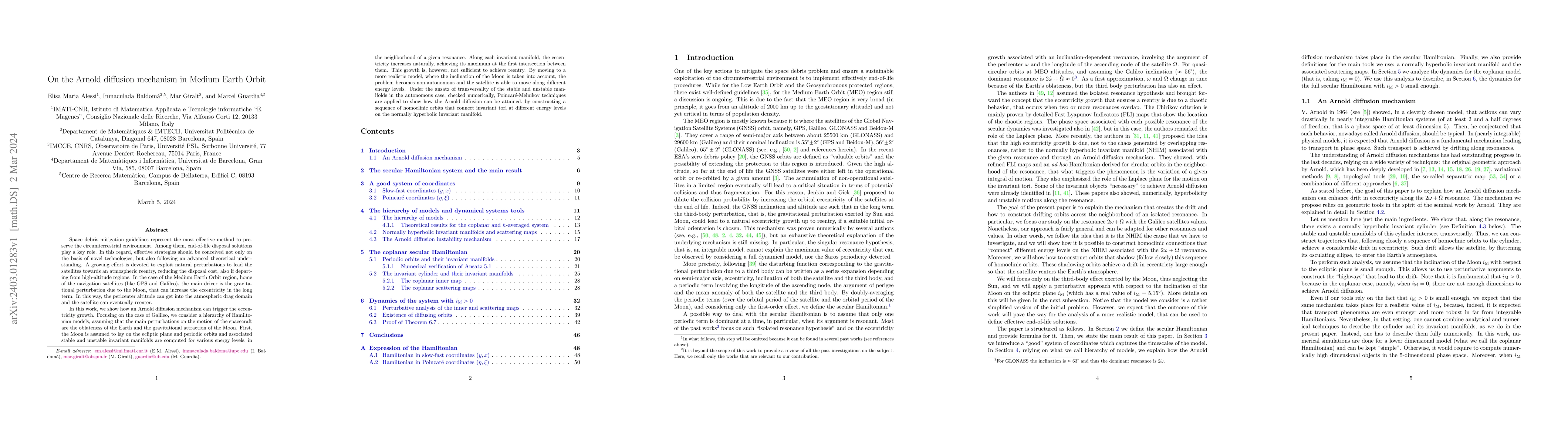Thumbnail for On the Arnold diffusion mechanism in Medium Earth Orbit