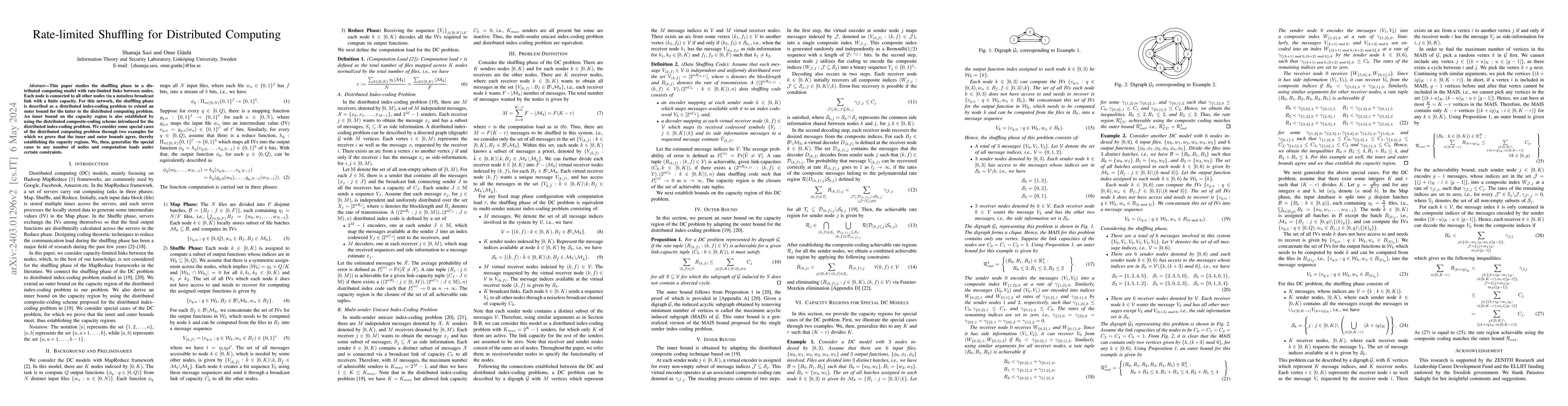 Thumbnail for Rate-limited Shuffling for Distributed Computing