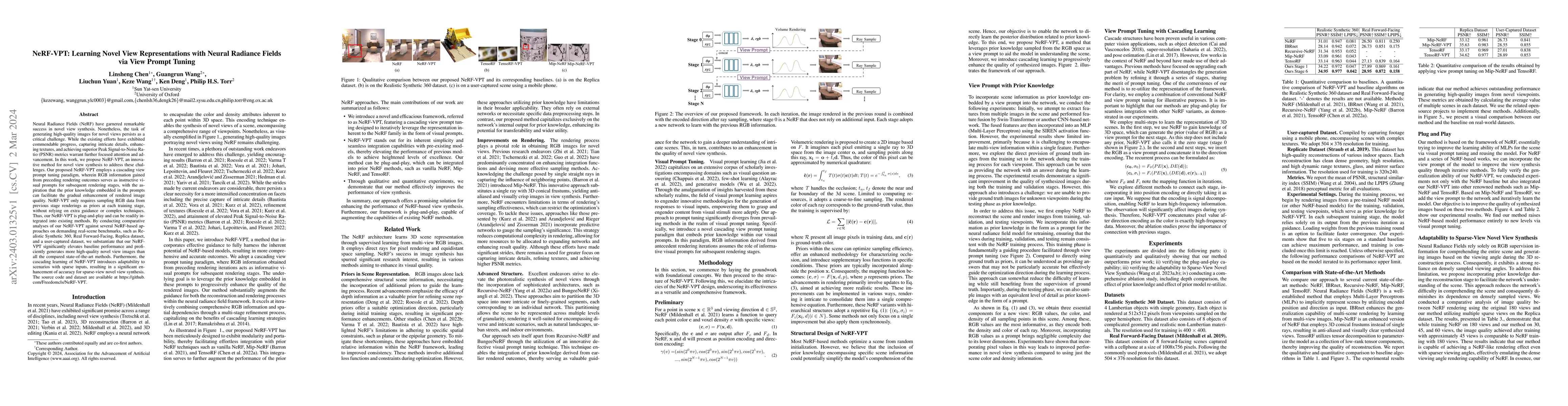 Thumbnail for NeRF-VPT: Learning Novel View Representations with Neural Radiance
  Fields via View Prompt Tuning