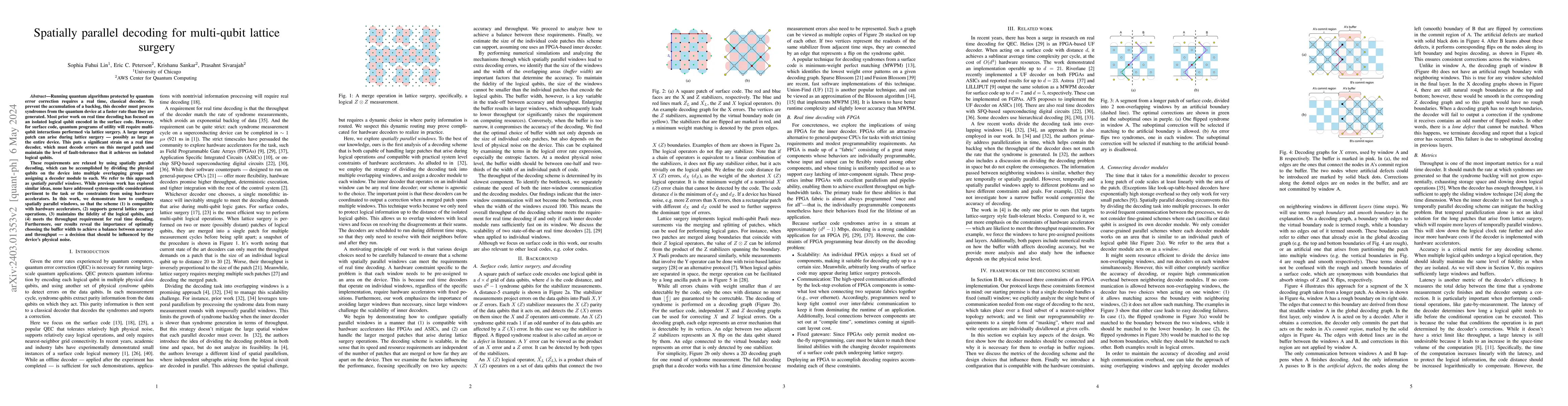 Thumbnail for Spatially parallel decoding for multi-qubit lattice surgery