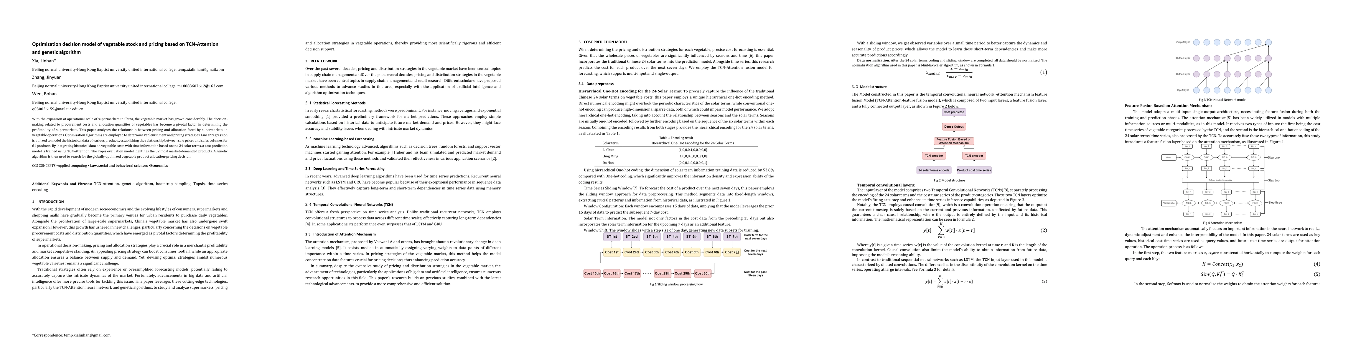 Thumbnail for Optimization decision model of vegetable stock and pricing based on
  TCN-Attention and genetic algorithm