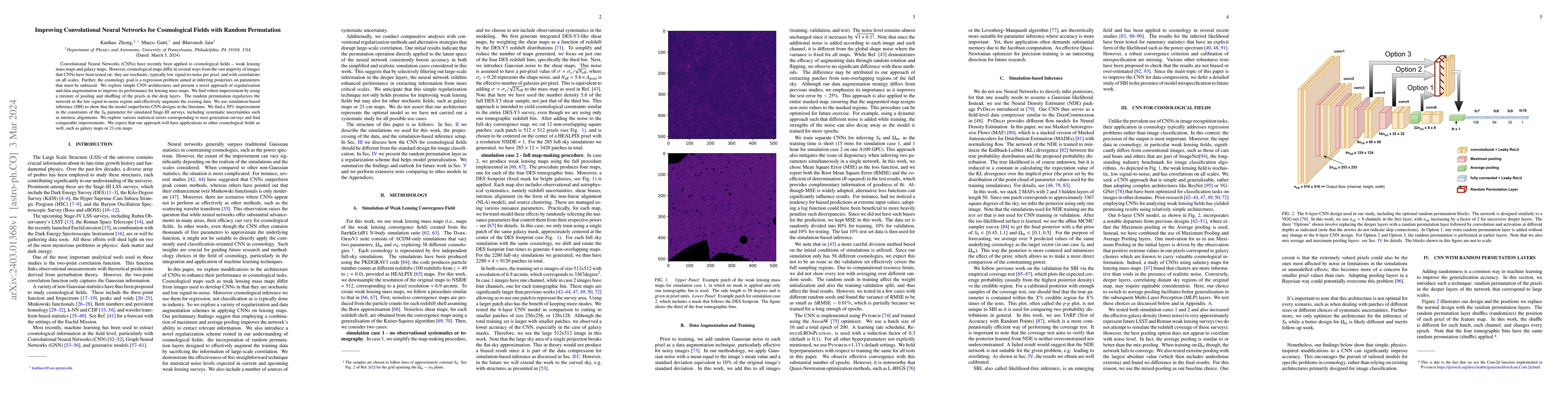 Thumbnail for Improving Convolutional Neural Networks for Cosmological Fields with
  Random Permutation