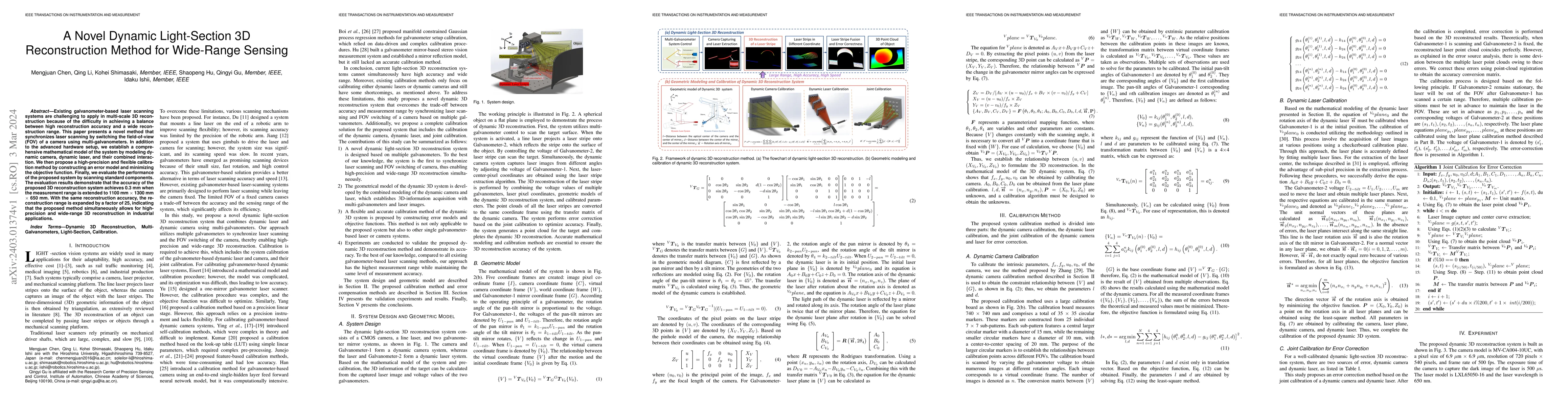 Thumbnail for A Novel Dynamic Light-Section 3D Reconstruction Method for Wide-Range
  Sensing