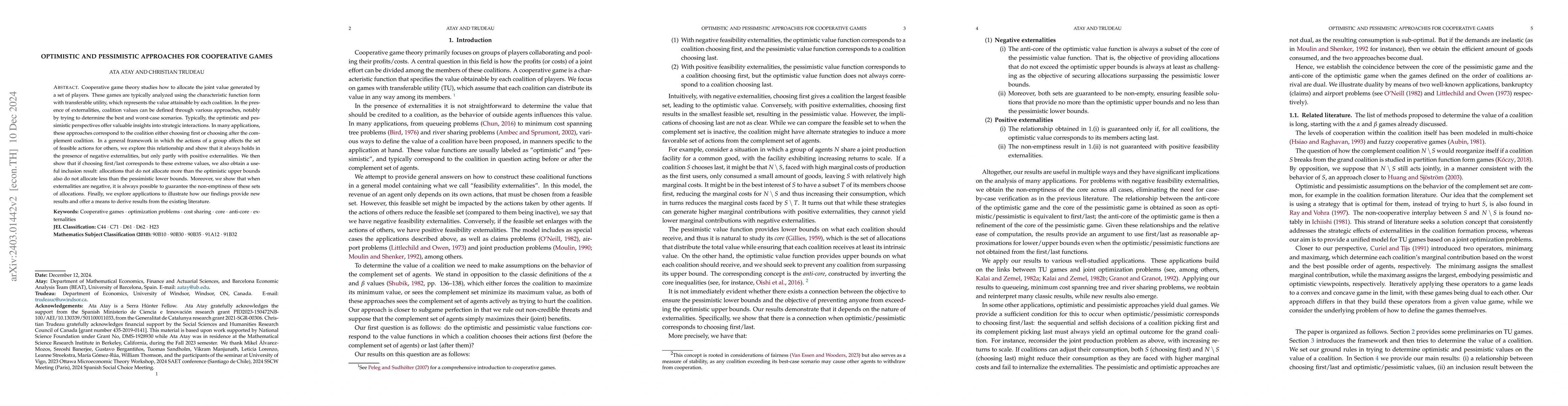 Thumbnail for Optimistic and pessimistic approaches for cooperative games