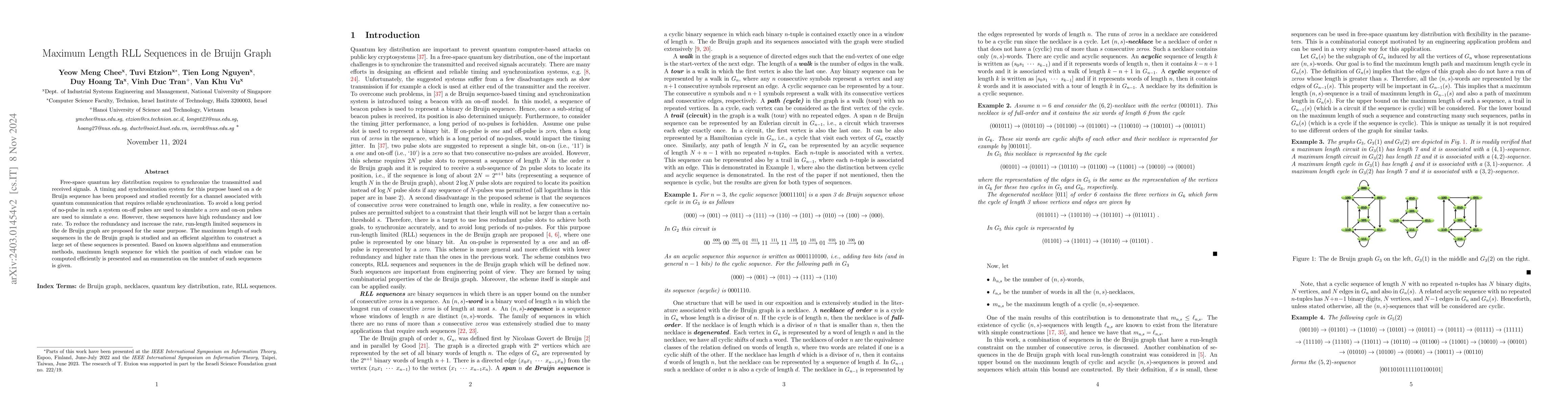 Thumbnail for Maximum Length RLL Sequences in de Bruijn Graph