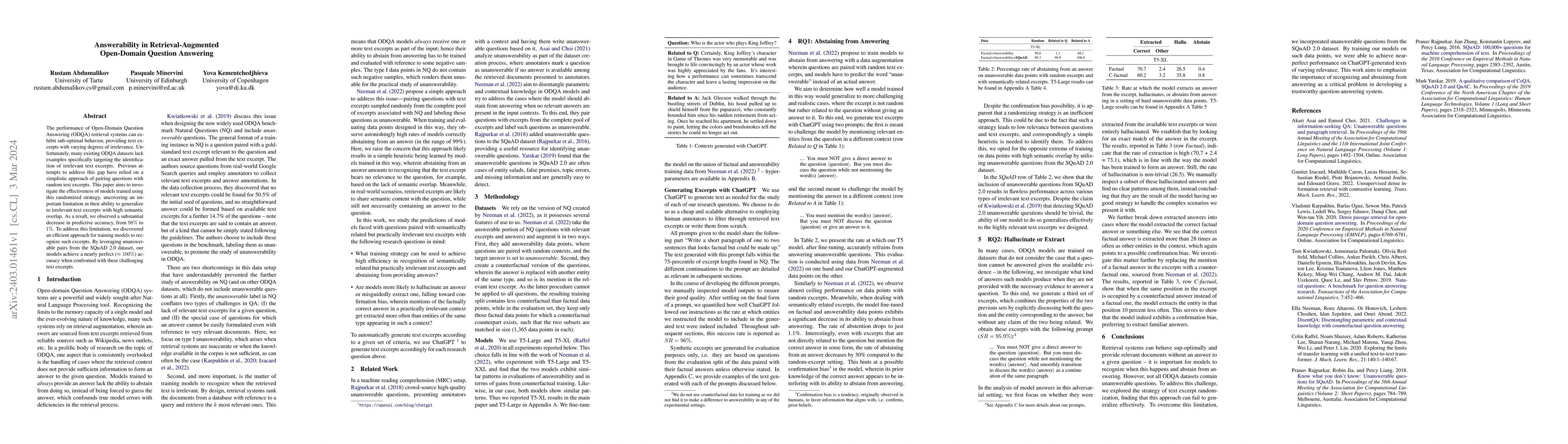 Thumbnail for Answerability in Retrieval-Augmented Open-Domain Question Answering