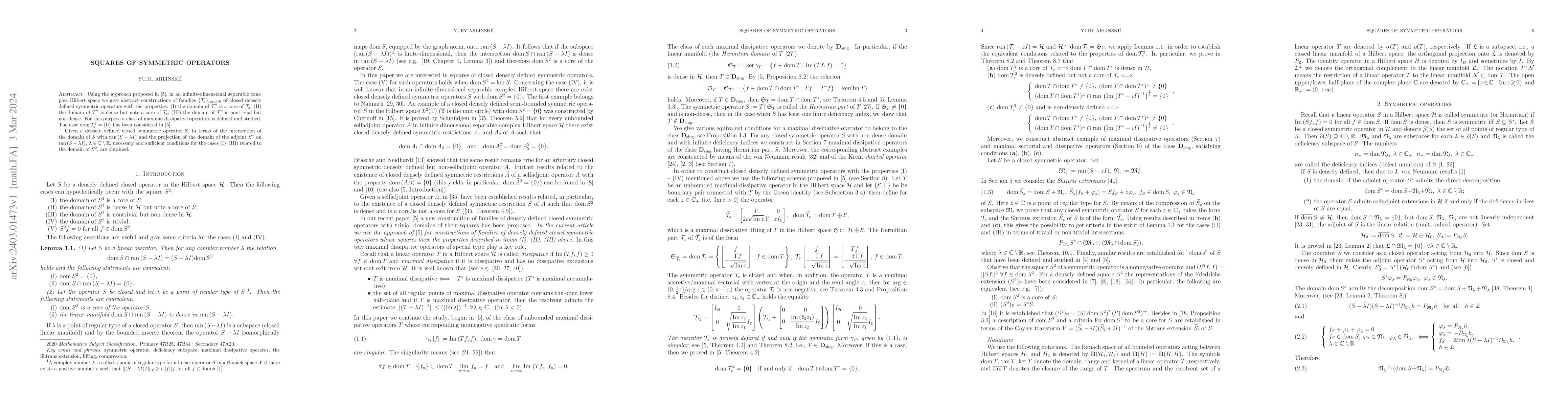 Thumbnail for Squares of symmetric operators
