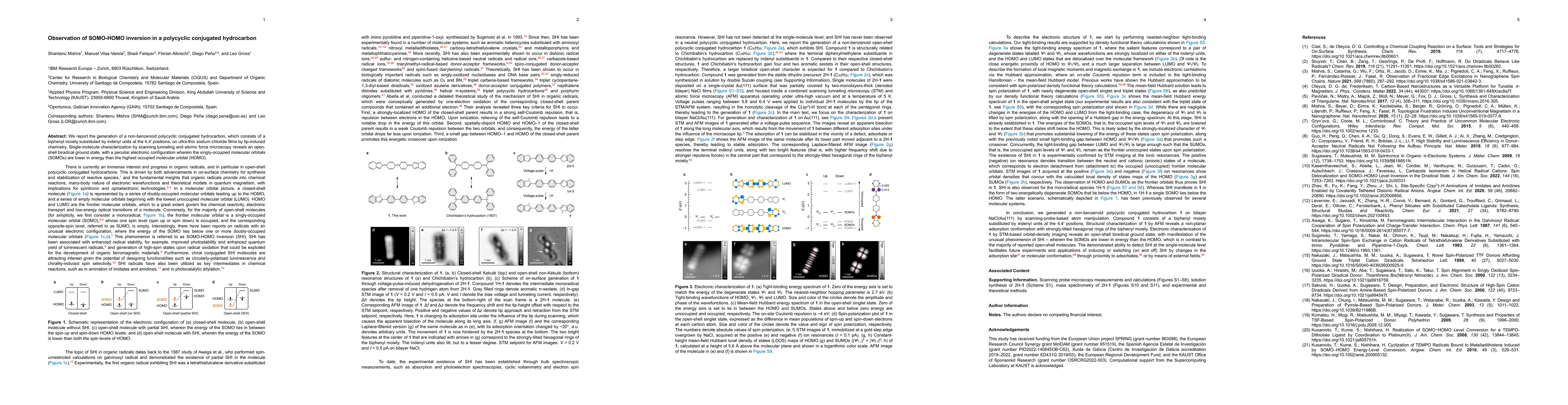 Thumbnail for Observation of SOMO-HOMO inversion in a polycyclic conjugated
  hydrocarbon