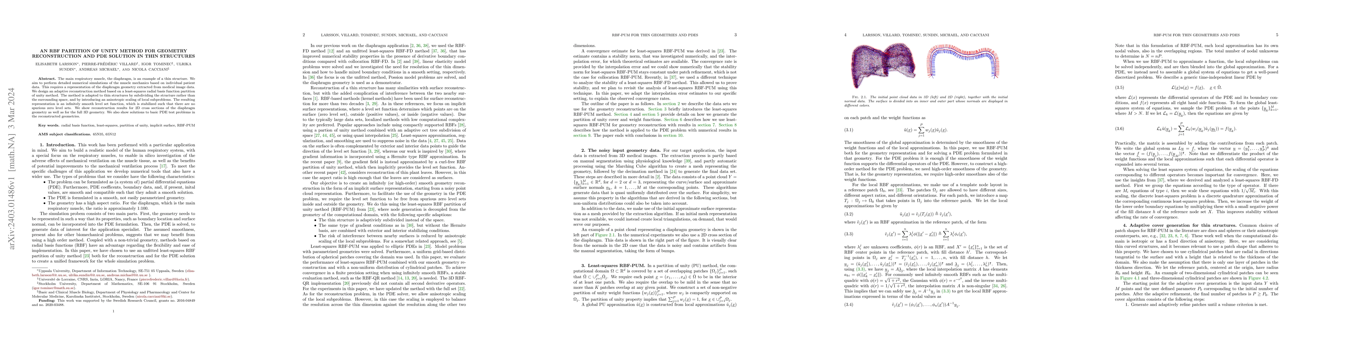 Thumbnail for An RBF partition of unity method for geometry reconstruction and PDE
  solution in thin structures