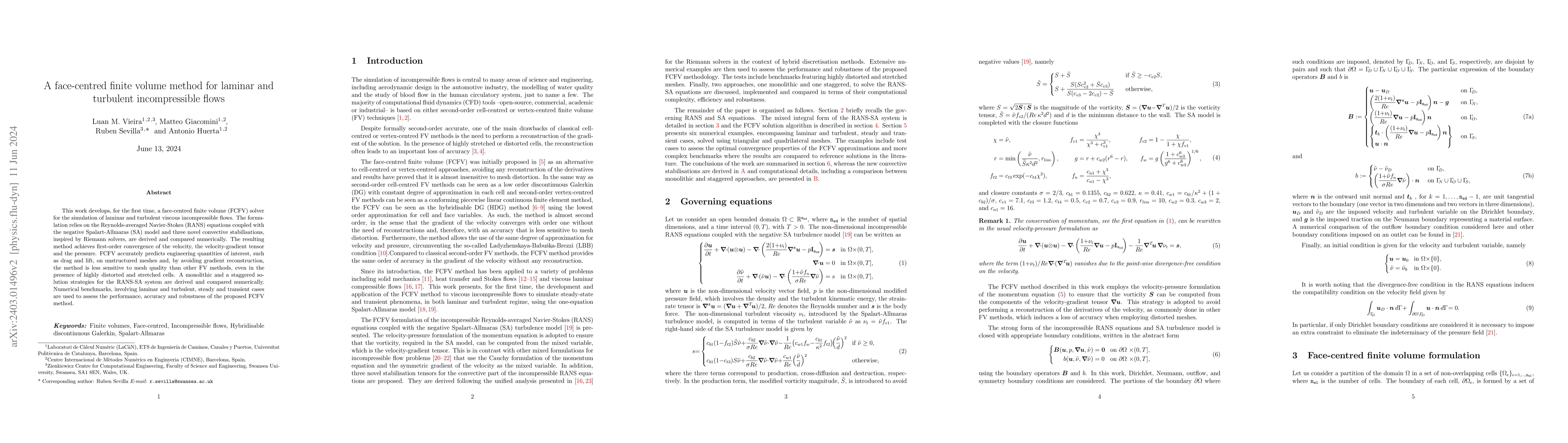 Thumbnail for A face-centred finite volume method for laminar and turbulent
  incompressible flows