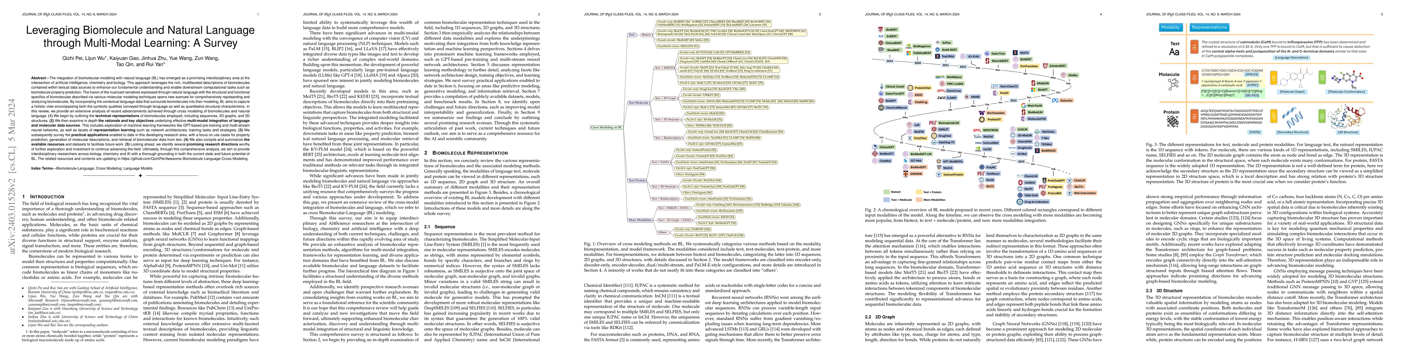 Thumbnail for Leveraging Biomolecule and Natural Language through Multi-Modal
  Learning: A Survey
