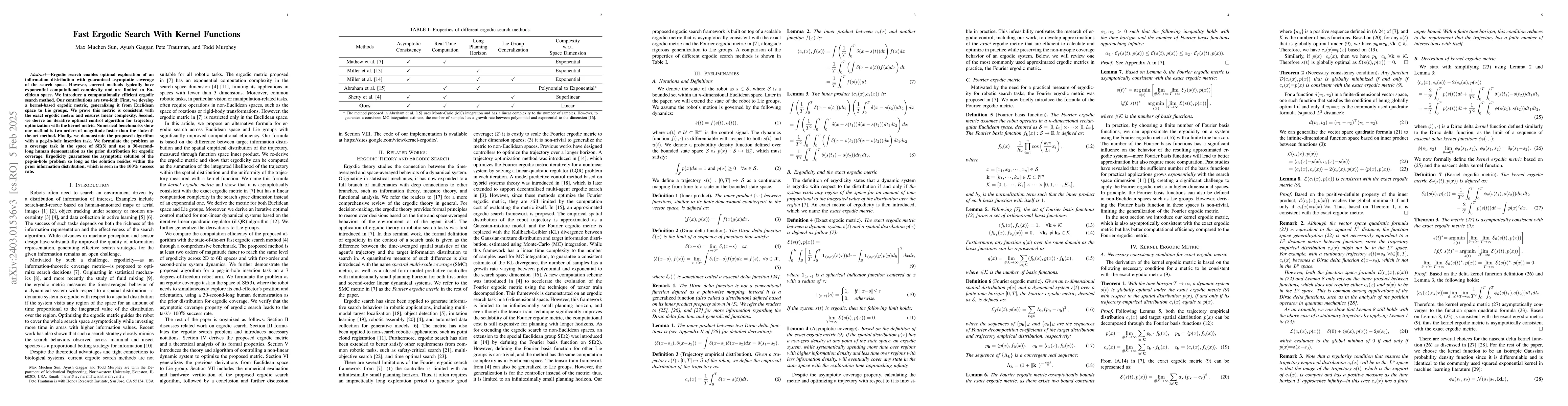 Thumbnail for Fast Ergodic Search with Kernel Functions