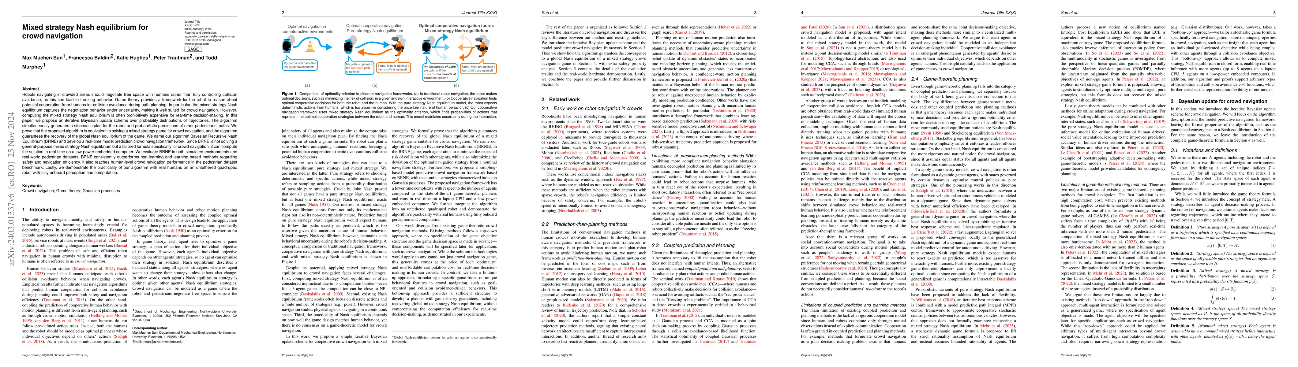 Thumbnail for Mixed Strategy Nash Equilibrium for Crowd Navigation