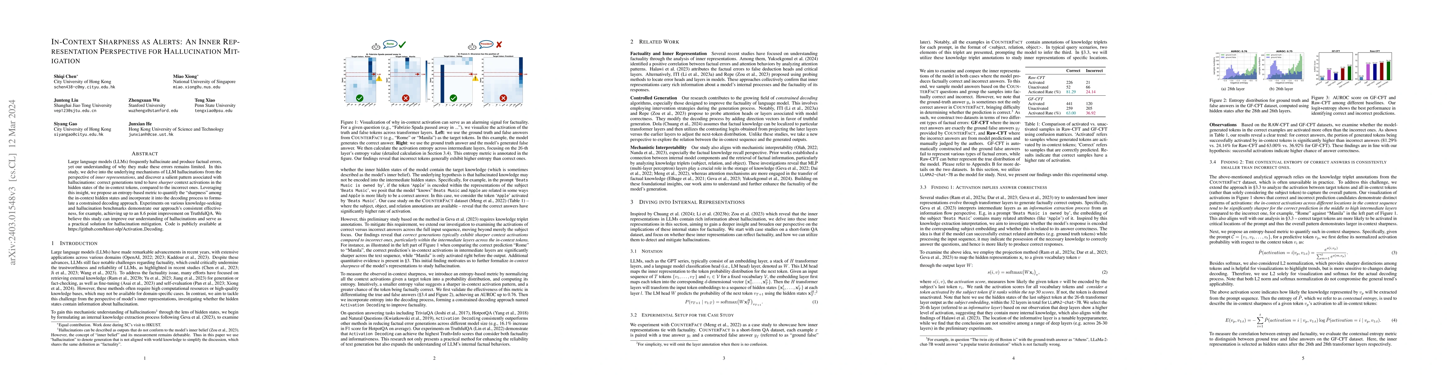 Thumbnail for In-Context Sharpness as Alerts: An Inner Representation Perspective for
  Hallucination Mitigation