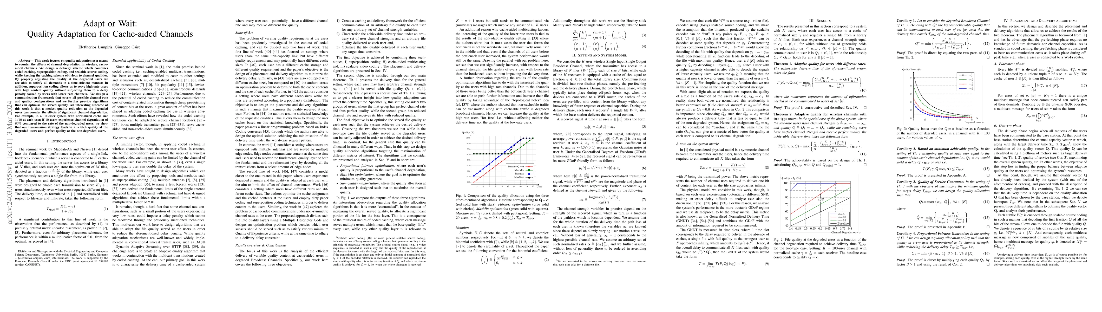 Thumbnail for Adapt or Wait: Quality Adaptation for Cache-aided Channels