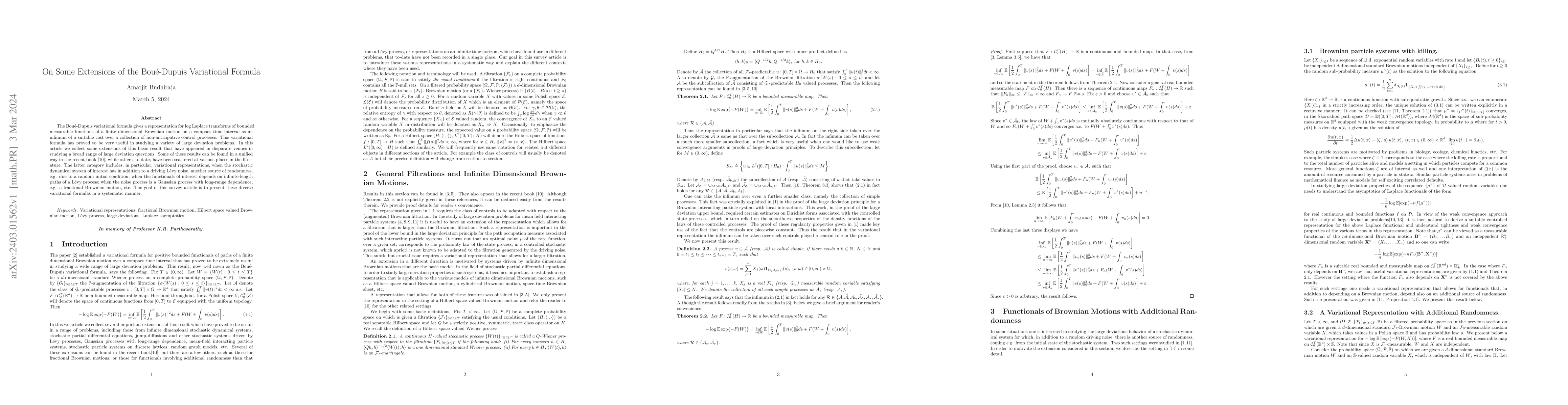 Thumbnail for On Some Extensions of the Bou\'e-Dupuis Variational Formula