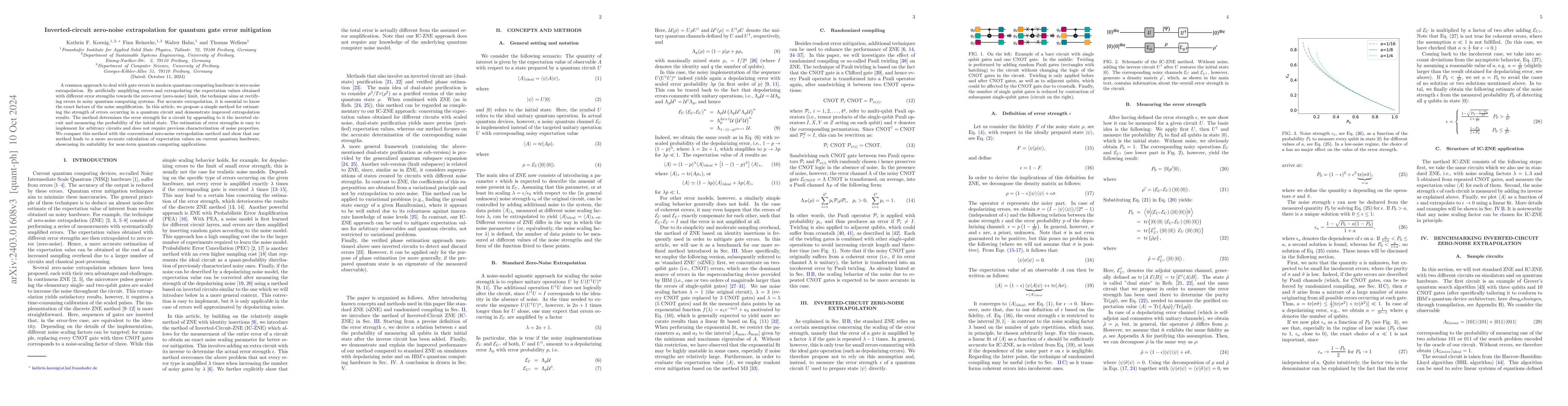 Thumbnail for Inverted-circuit zero-noise extrapolation for quantum gate error
  mitigation