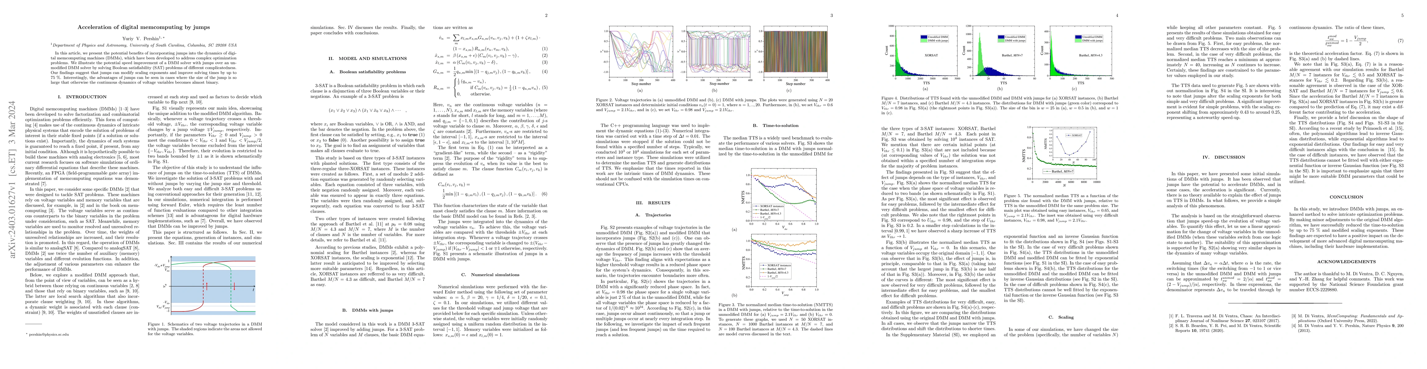 Thumbnail for Acceleration of digital memcomputing by jumps