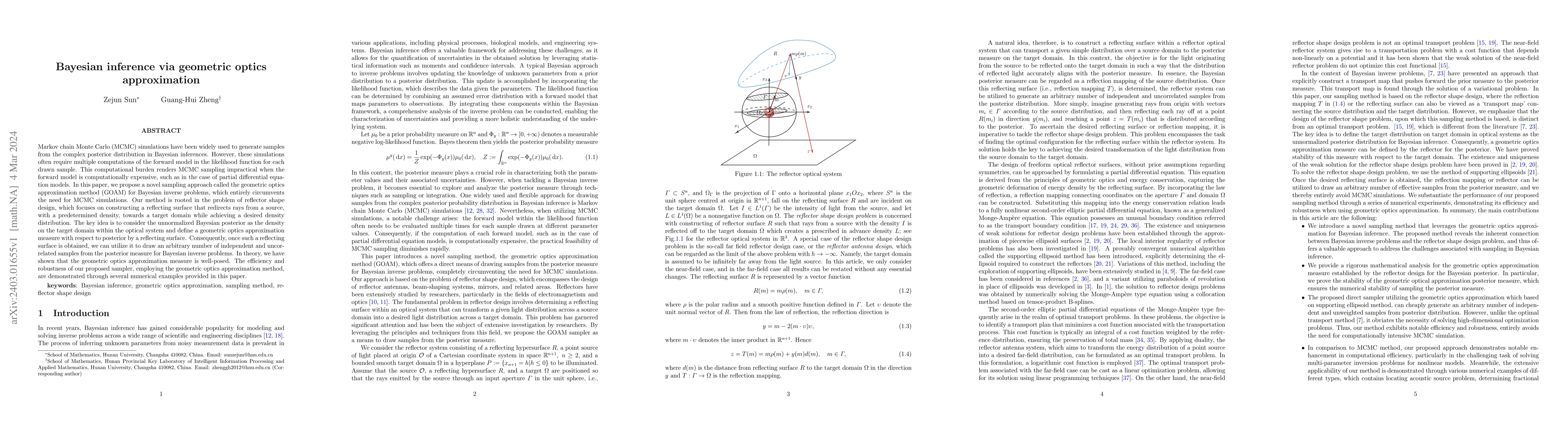 Thumbnail for Bayesian inference via geometric optics approximation