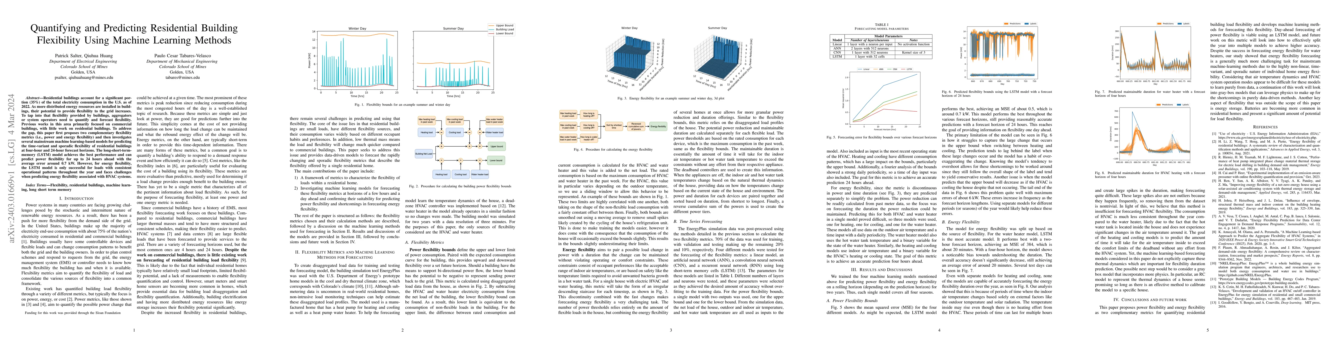 Thumbnail for Quantifying and Predicting Residential Building Flexibility Using
  Machine Learning Methods