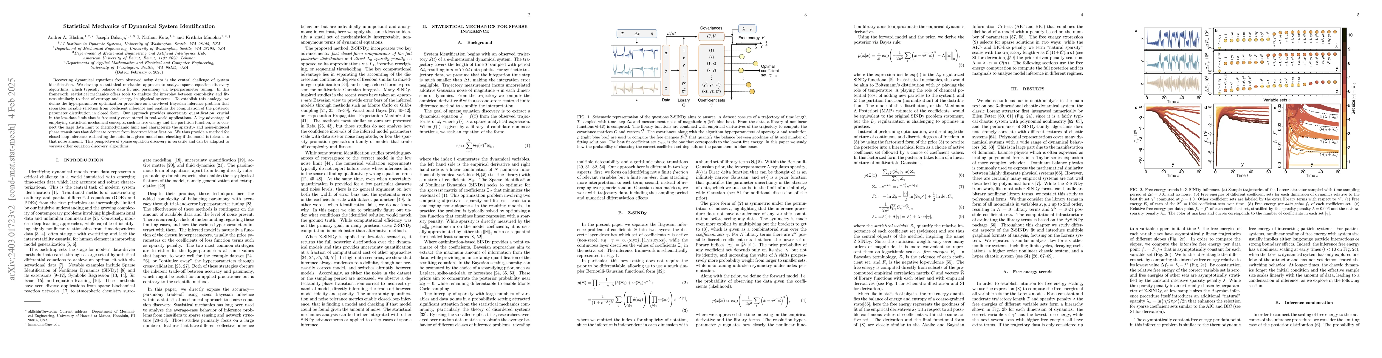 Thumbnail for Statistical Mechanics of Dynamical System Identification