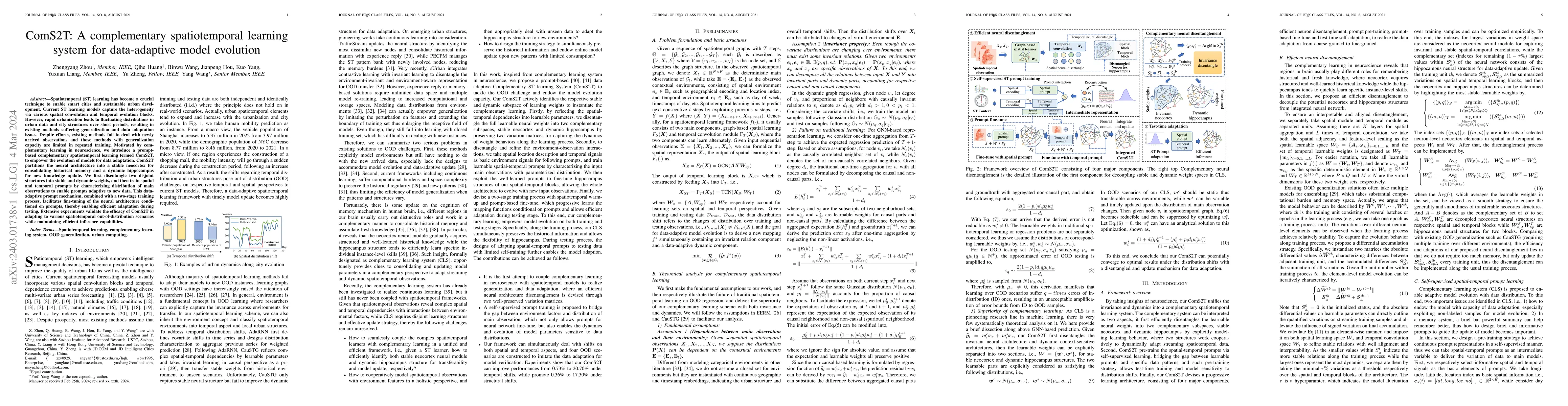 Thumbnail for ComS2T: A complementary spatiotemporal learning system for data-adaptive
  model evolution
