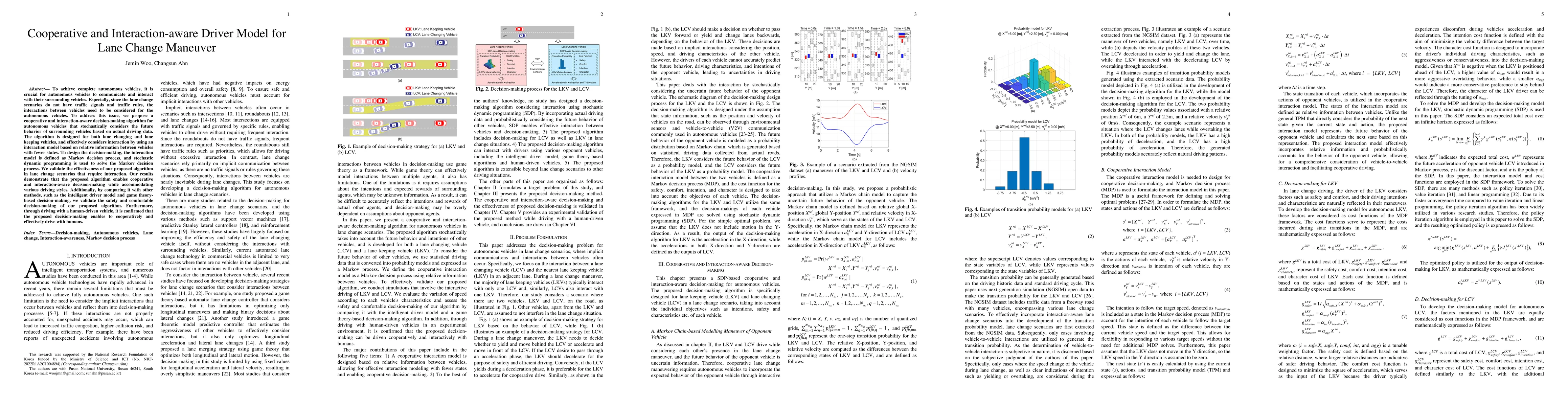 Thumbnail for Cooperative and Interaction-aware Driver Model for Lane Change Maneuver