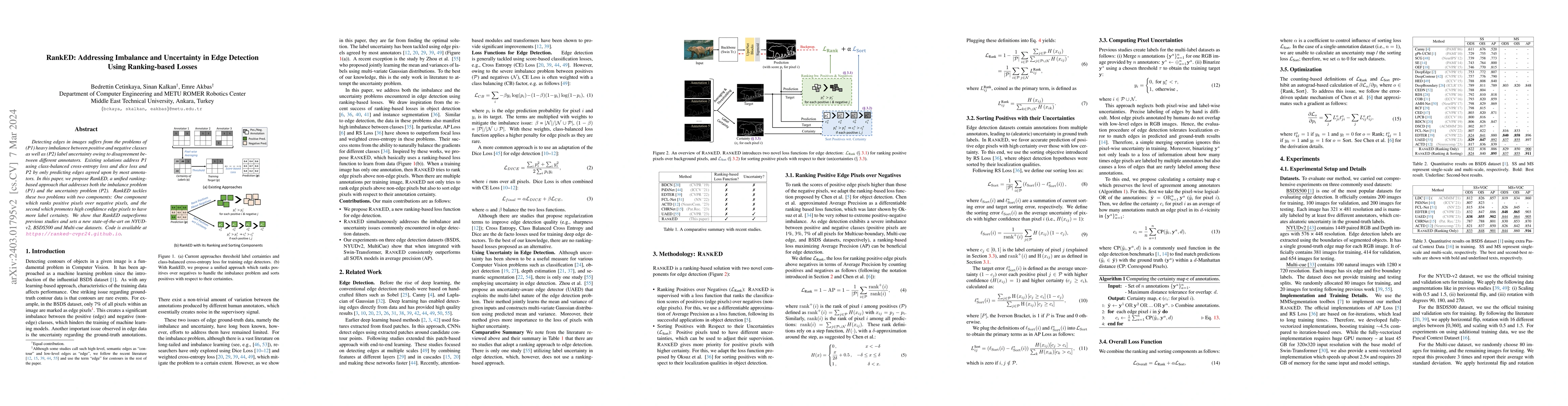 Thumbnail for RankED: Addressing Imbalance and Uncertainty in Edge Detection Using
  Ranking-based Losses
