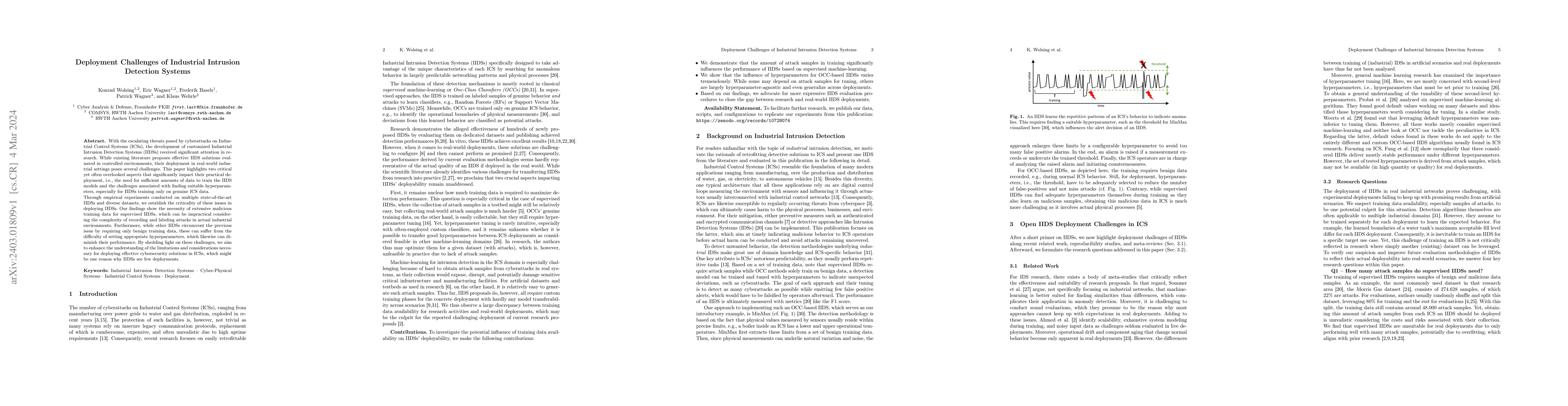Thumbnail for Deployment Challenges of Industrial Intrusion Detection Systems