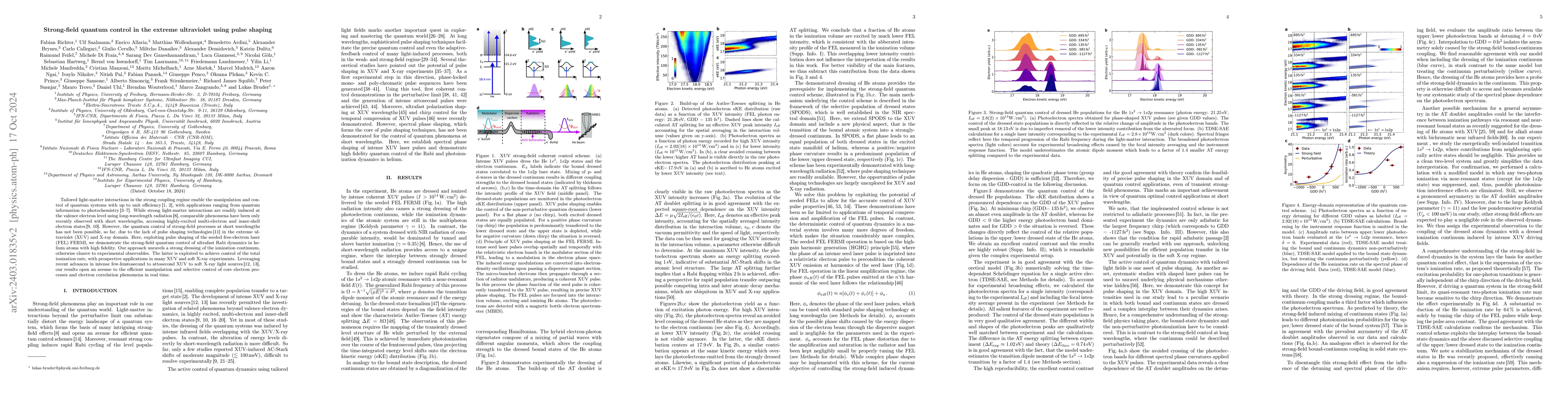 Thumbnail for Strong-field quantum control by pulse shaping in the extreme ultraviolet
  domain