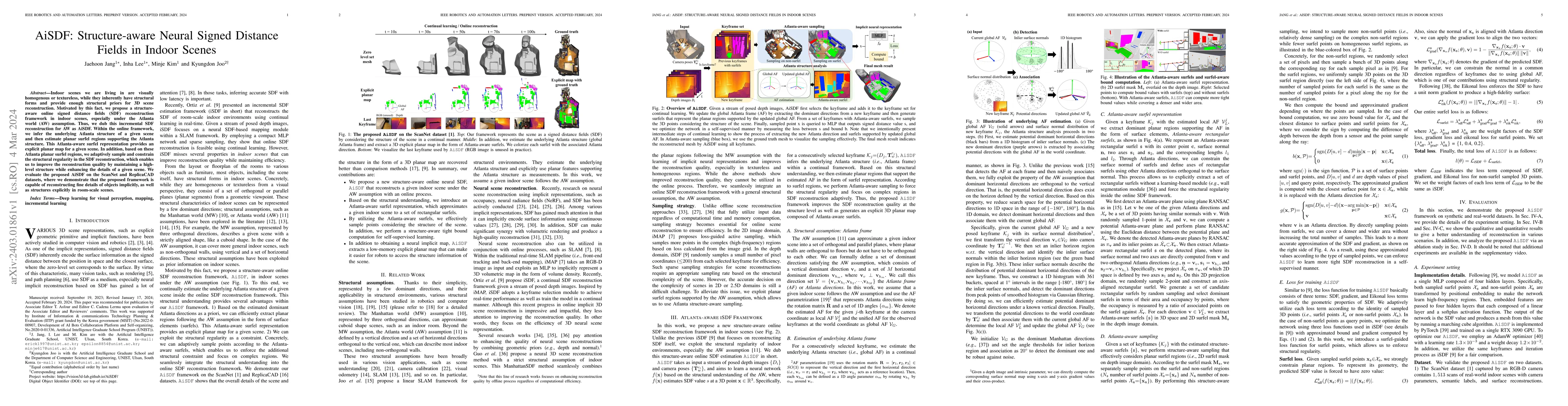 Thumbnail for AiSDF: Structure-aware Neural Signed Distance Fields in Indoor Scenes