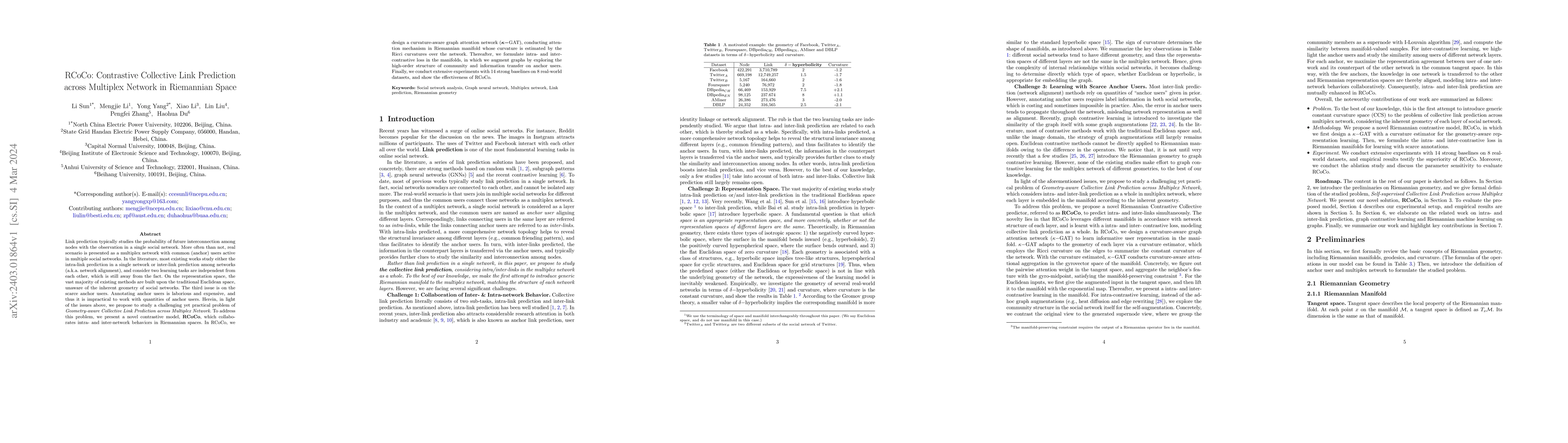 Thumbnail for RCoCo: Contrastive Collective Link Prediction across Multiplex Network
  in Riemannian Space