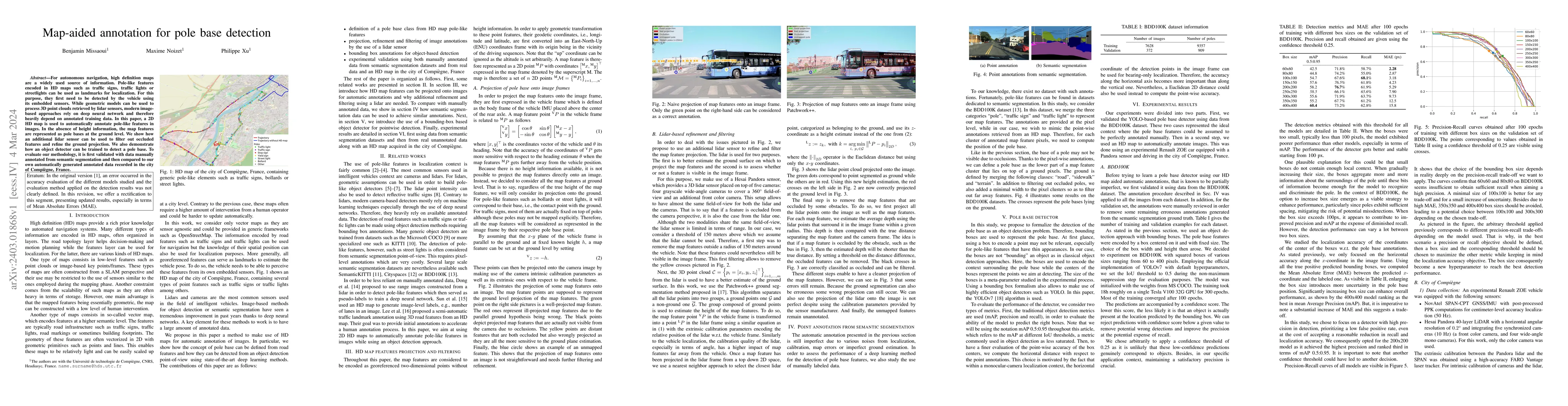 Thumbnail for Map-aided annotation for pole base detection