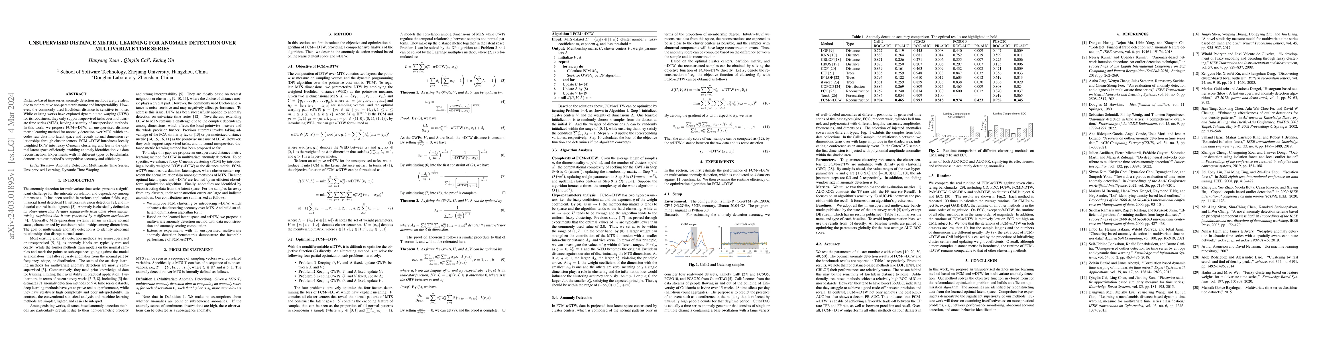 Thumbnail for Unsupervised Distance Metric Learning for Anomaly Detection Over
  Multivariate Time Series