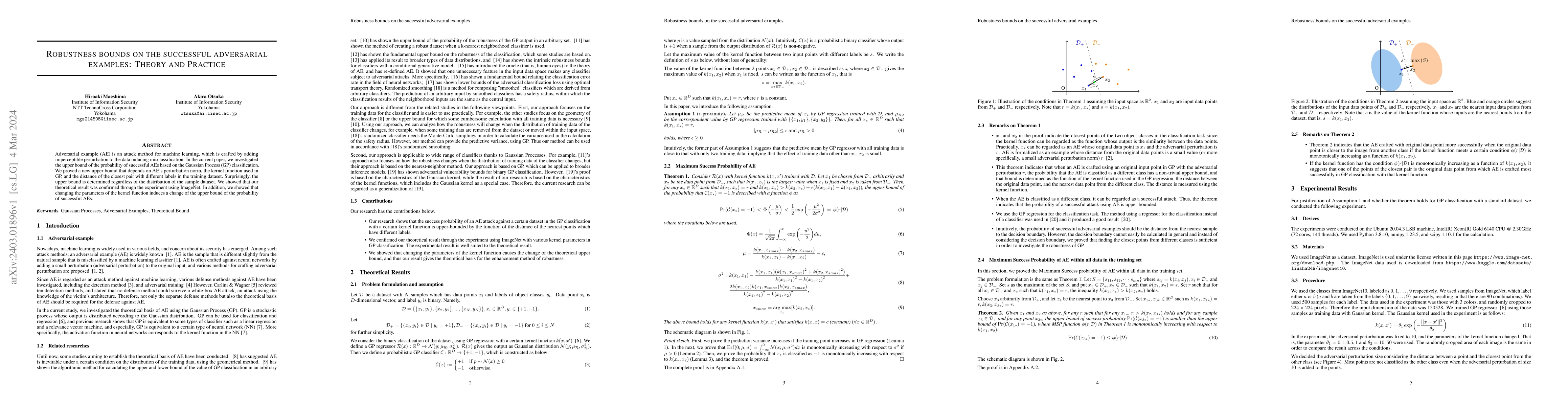 Thumbnail for Robustness Bounds on the Successful Adversarial Examples: Theory and
  Practice