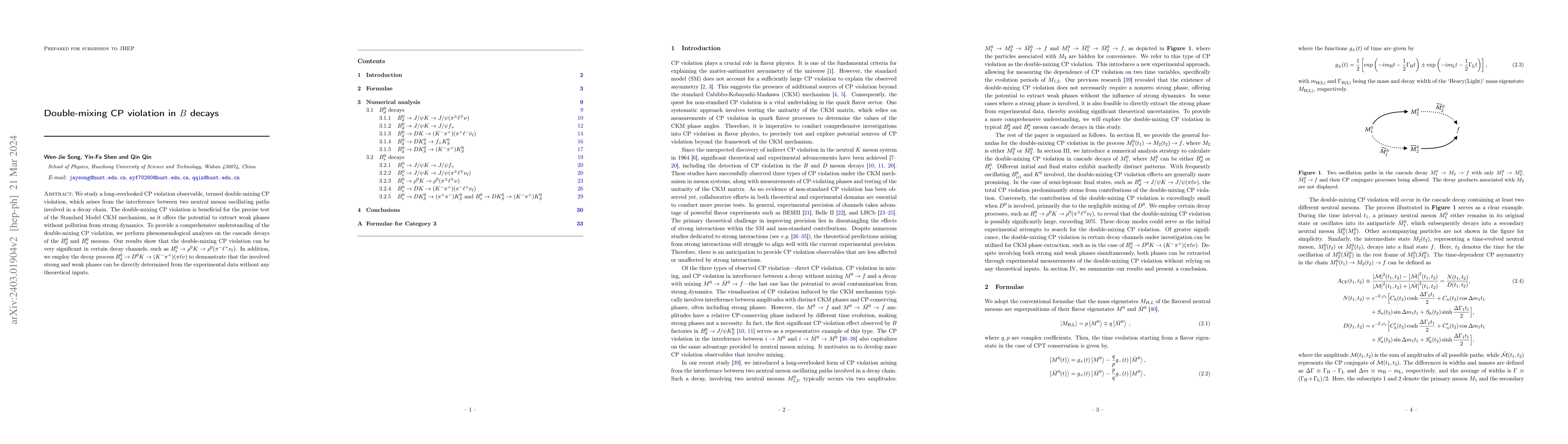 Thumbnail for Double-mixing CP violation in $B$ decays