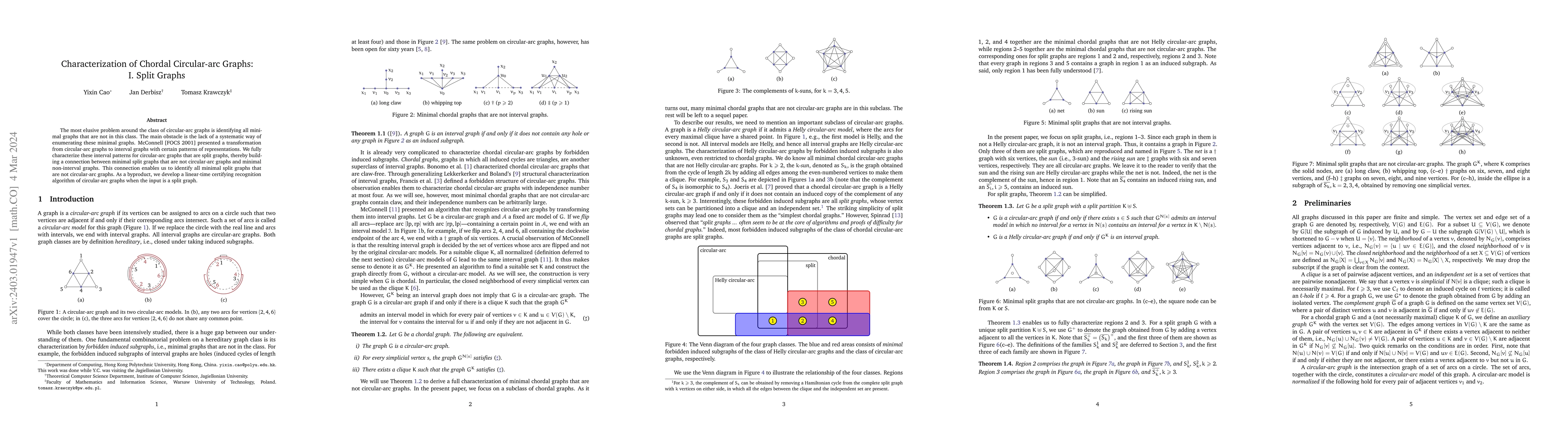 Thumbnail for Characterization of Chordal Circular-arc Graphs: I. Split Graphs