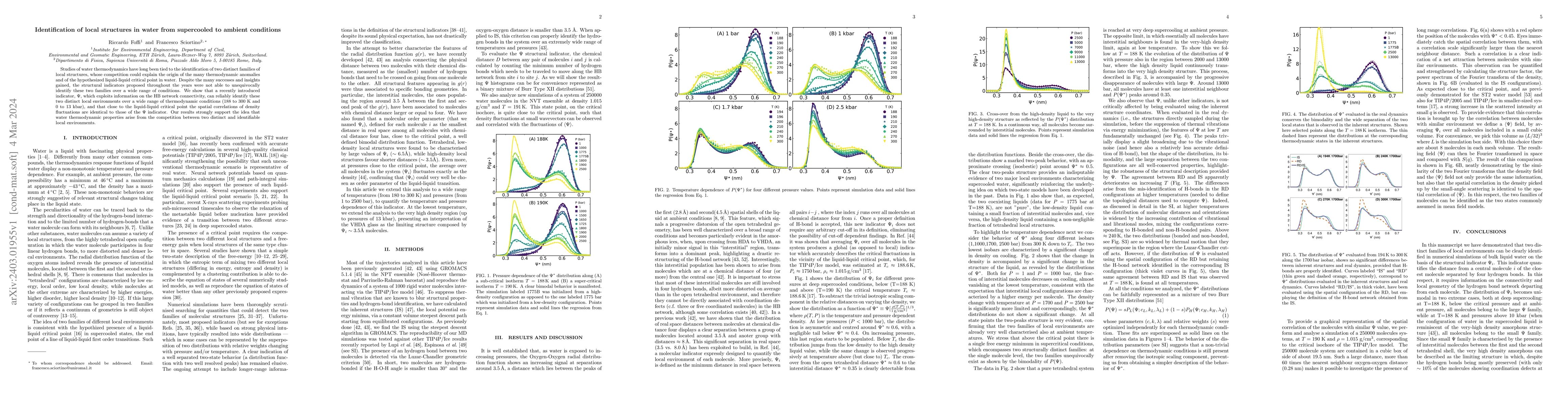 Thumbnail for Identification of local structures in water from supercooled to ambient
  conditions