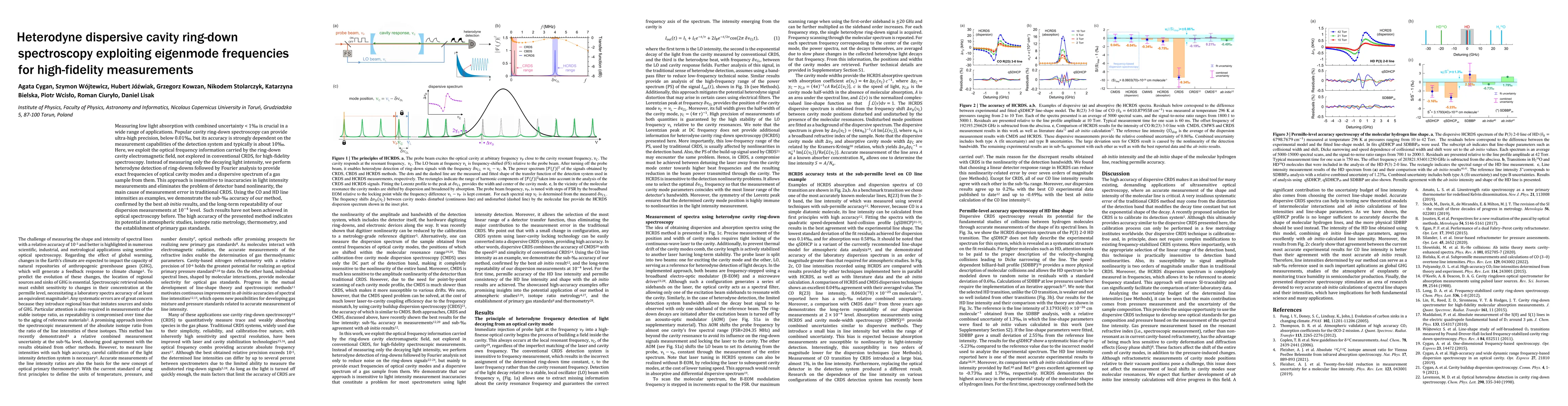 Thumbnail for Heterodyne dispersive cavity ring-down spectroscopy exploiting eigenmode
  frequencies for high-fidelity measurements