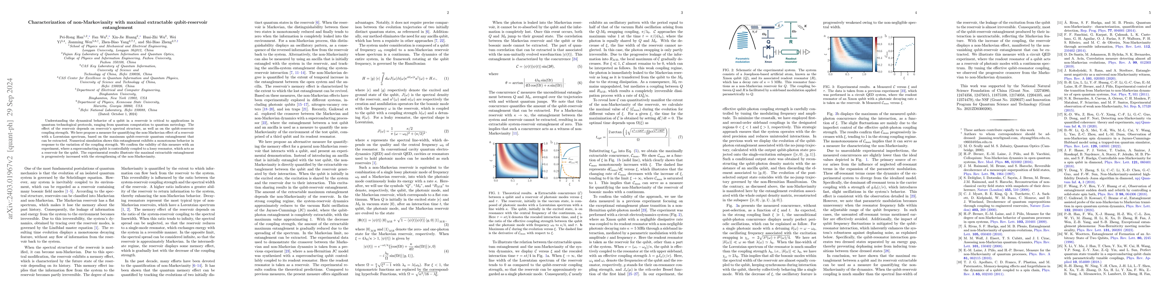 Thumbnail for Characterization of non-Markovianity with maximal extractable
  qubit-reservoir entanglement