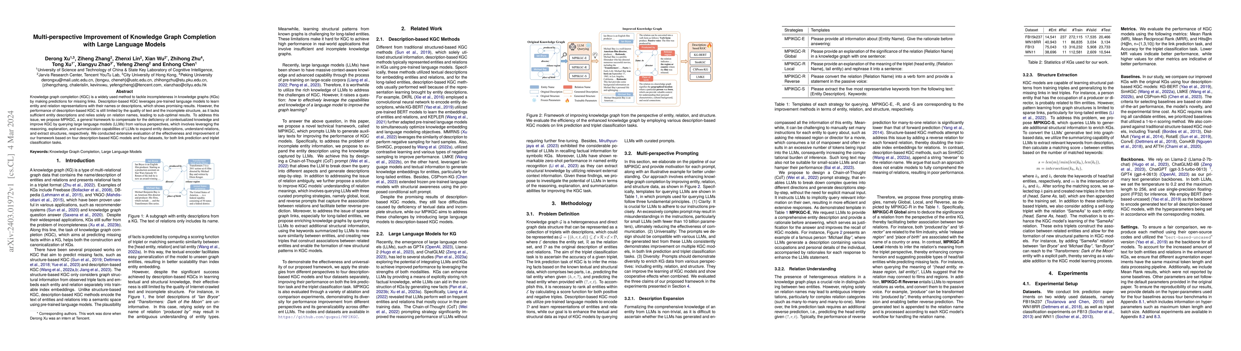 Thumbnail for Multi-perspective Improvement of Knowledge Graph Completion with Large
  Language Models