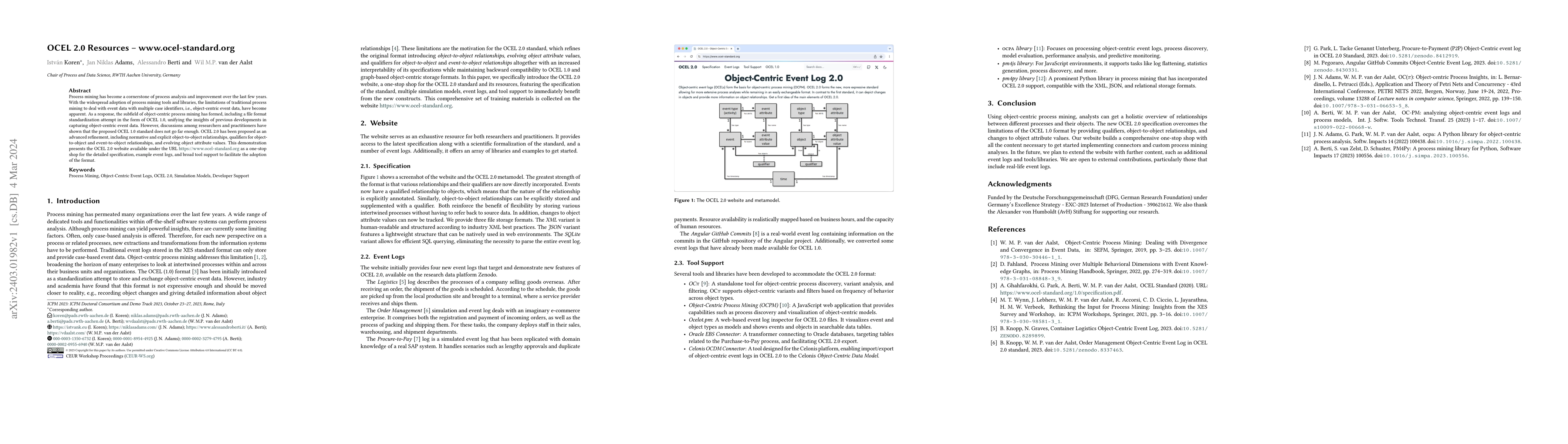 Thumbnail for OCEL 2.0 Resources -- www.ocel-standard.org