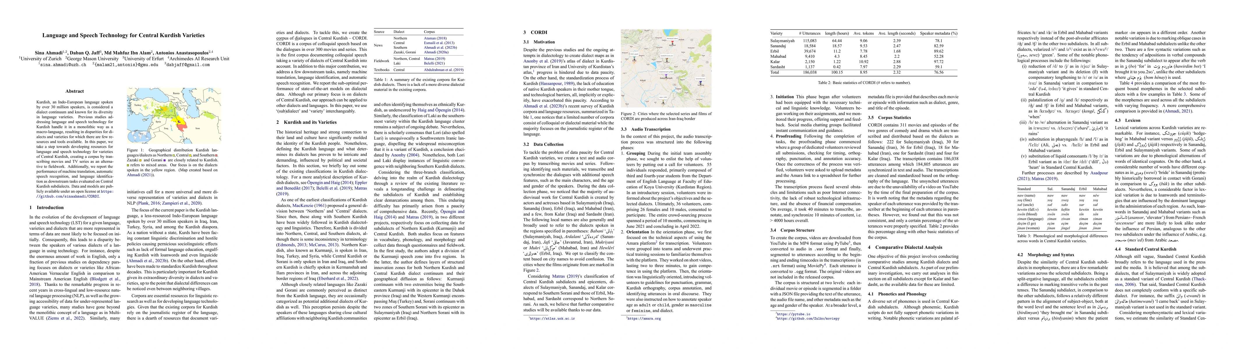 Thumbnail for Language and Speech Technology for Central Kurdish Varieties