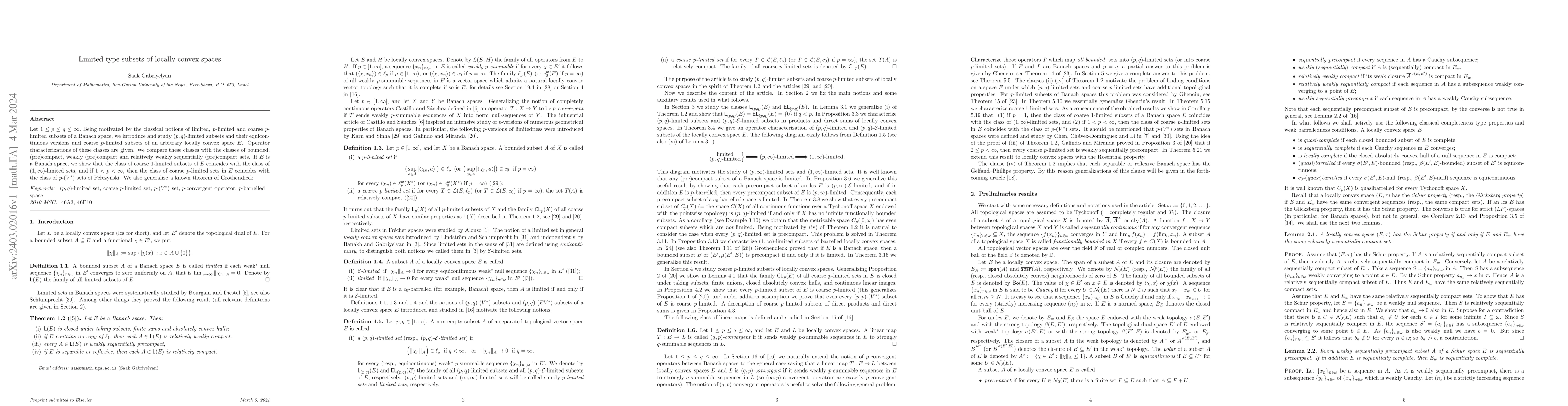 Thumbnail for Limited type subsets of locally convex spaces