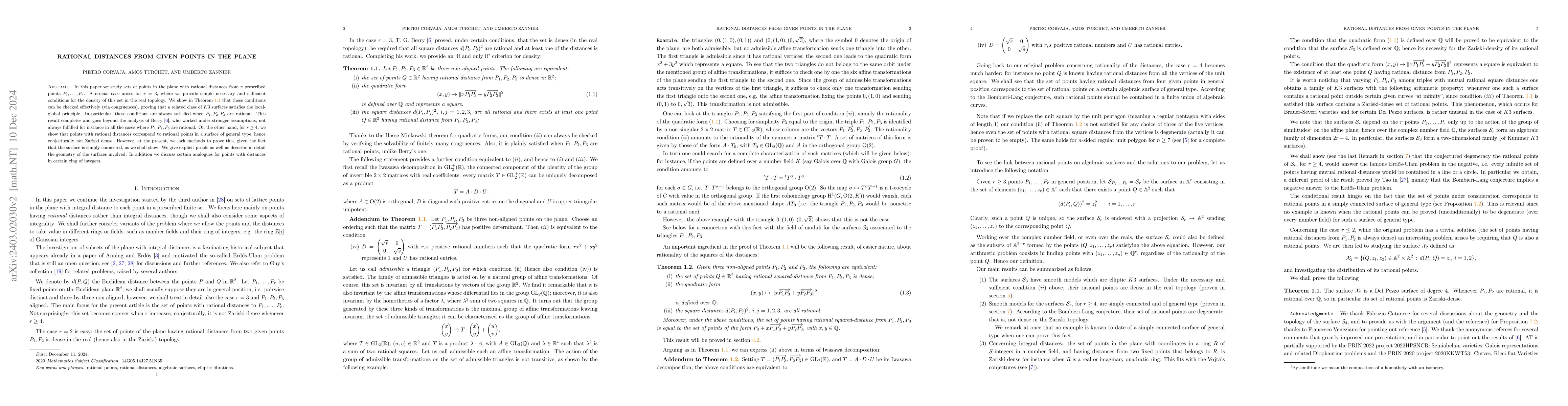 Thumbnail for Rational distances from given rational points in the plane