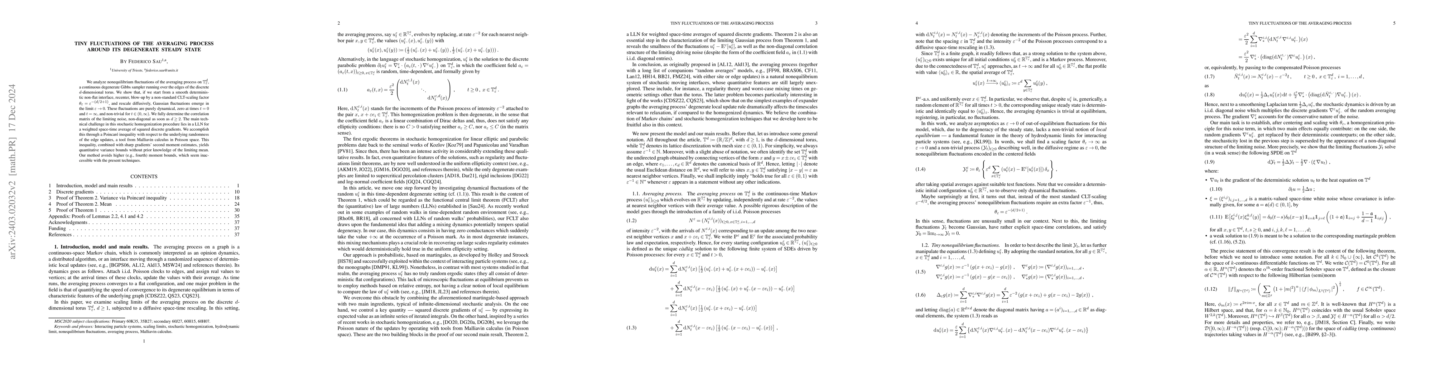 Thumbnail for Tiny fluctuations of the averaging process around its degenerate steady
  state