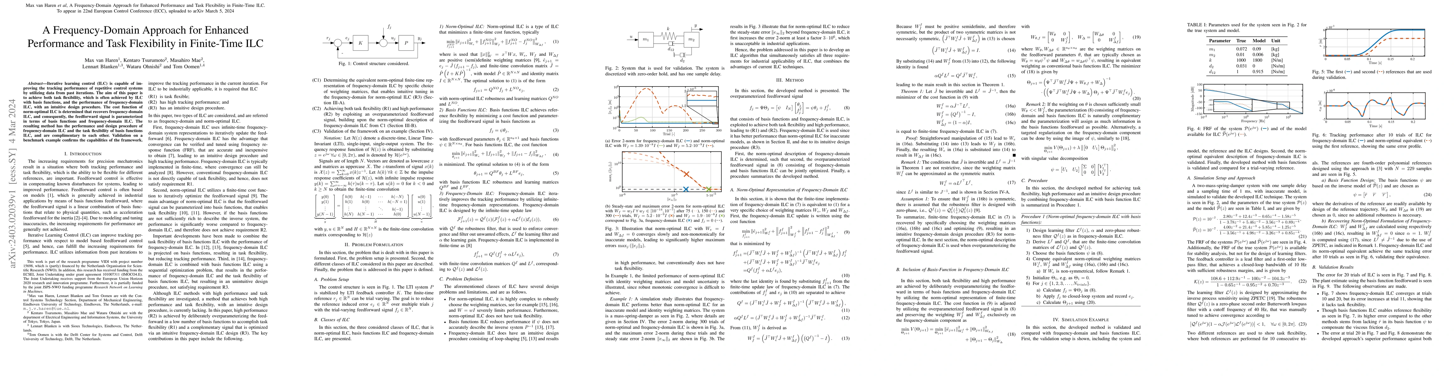 Thumbnail for A Frequency-Domain Approach for Enhanced Performance and Task
  Flexibility in Finite-Time ILC